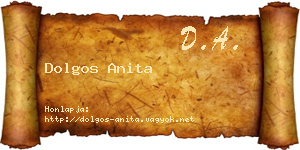 Dolgos Anita névjegykártya